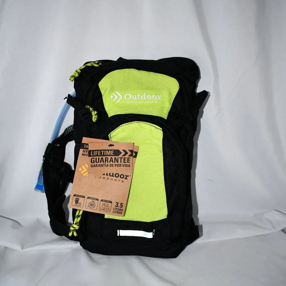 Outdoor Products Tadpole Hydration Pack in Black/Acid Lime NEW